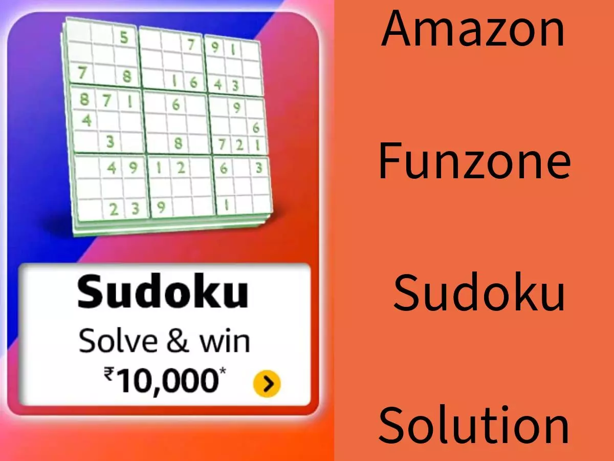 Amazon Funzone Sudoku Solved