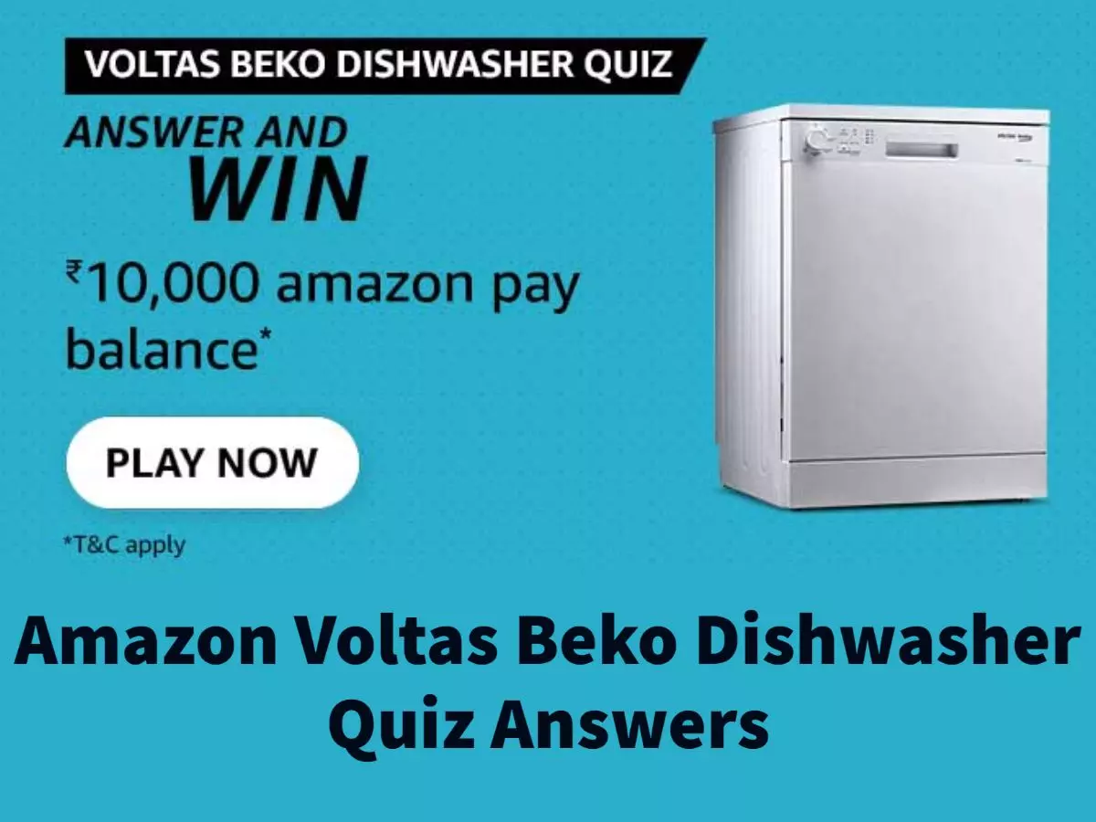 Amazon Voltas Beko Dishwasher Quiz Answers: Win ₹10,000 Amazon Pay Balance