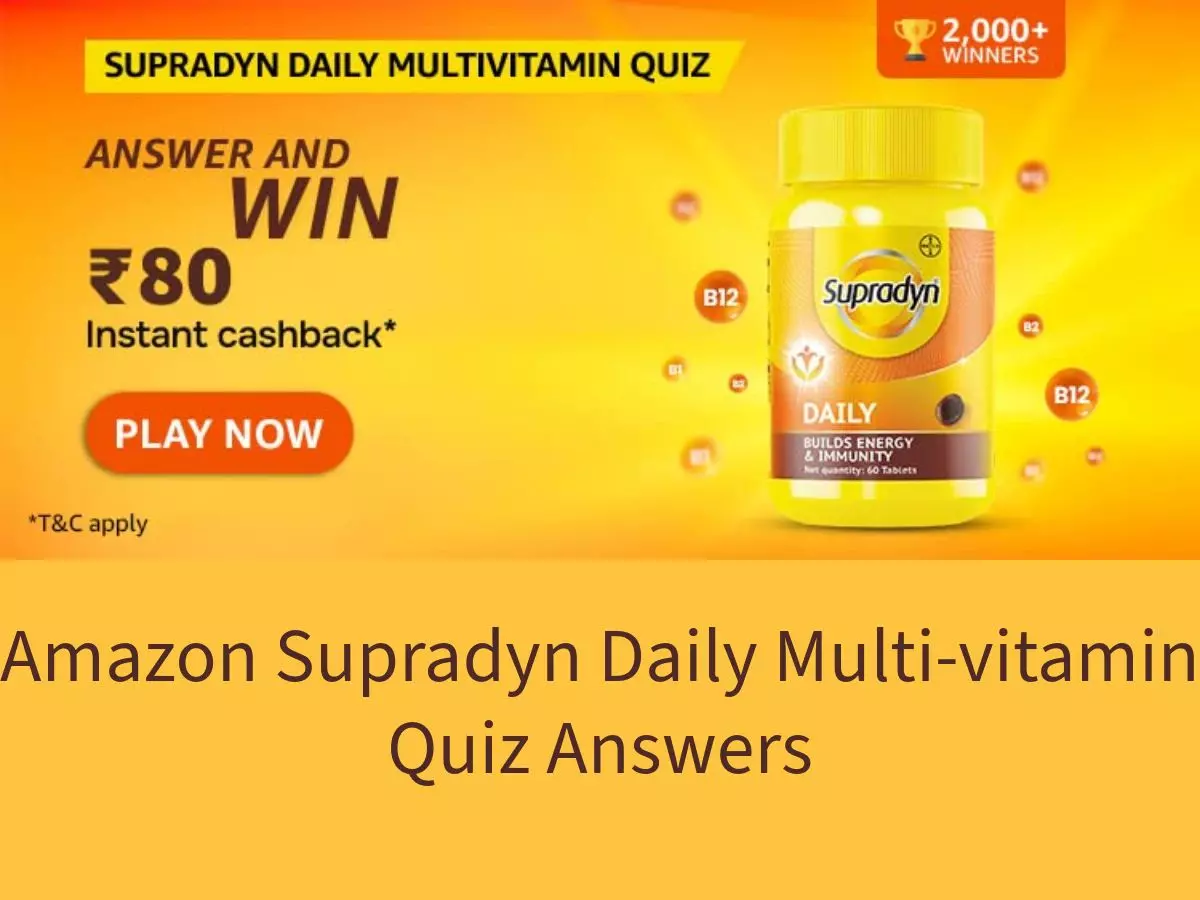 Amazon Supradyn Daily Multi-vitamin Quiz Answers: Win Amazon Pay Balance