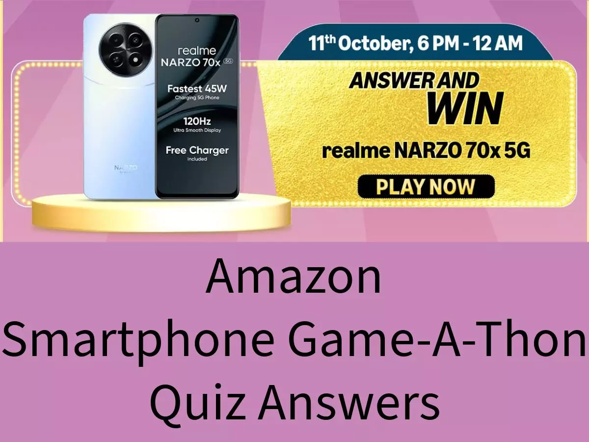 Amazon Smartphone Game-A-Thon Quiz Answers: Win Boxrealme NARZO 70x 5G