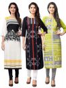 1 Stop Fashion Women's crepe straight Kurta (Pack of 3)...