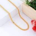1 gram High Quality Indian Polished “20” Inches GoldChain for Men and boy Gold-plated Plated Brass Chain...