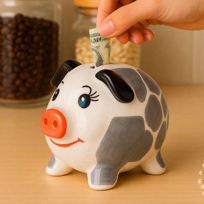 1 Pc Handmade Ceramic Piggy Bank for Kids & Adults