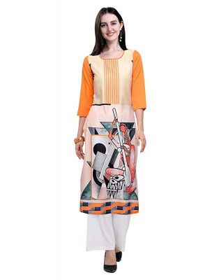 1 Stop Fashion Womens Crepe Regular Kurta