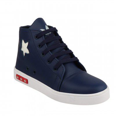 1 WALK Women Comfortable Navy Blue Casual Sneakers for Women