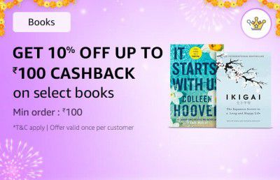 Get 10% off up to ₹100 Cashback on Select Books with 50 Amazon Diamonds