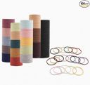 [100 PCS] Hair Ties for Thick Hair - 2mm x 4cm Premium Nylon Black Hair Tie Bulk for Women Girl Small Ponytail Holders Men Hair Elastic Band(Multicolor)...