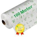 100Mtr Herbalabs Food Wrapping Paper Roll (Non Toxic) | Butter Paper Roll for Baking(White)/ New Organic Rough Surface....