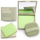 100Pcs Korean Face Blotting Paper for Oily Skin, Natural Linen Bloating Papers for Oily Face, Oil Absorbing Sheets for Face, with Built-in Mirror & Powder Puff Pad for Men and Women...