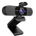 1080P Webcam with Microphone, eMeet C960 Web Camera, 2 Mics Streaming Webcam with Privacy Cover, 90°View Computer Camera, Plug&Play USB Webcam...