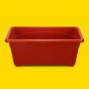 10club 14inch Window Planters/ pots for home décor flower pots (Pack of 1, Red) Plant Container Set  (Plastic)...