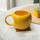 10Club Ceramic Mug - 320 ML Yellow Curved Cup...