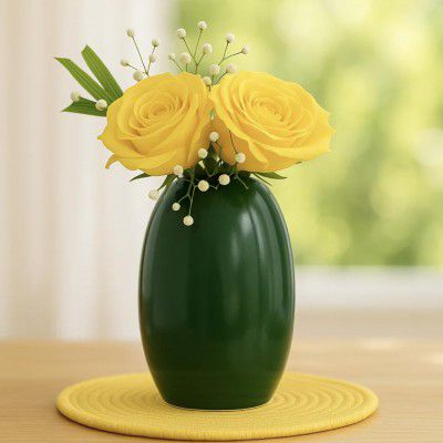 10club Ceramic Oval Vase | Flower Vase 