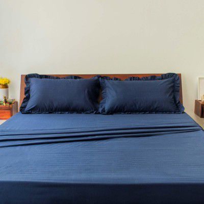 10Club King Size BedSheet Set (270 TC, 106 X 106 Inch) | 3 Piece Bedding(1 Bedsheet, 2 Pillow cover) 