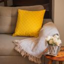 10Club Quilted Cushion Cover Set of 3-100% Cotton...