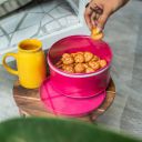 10Club Round Nested Metal Storage Box (L - 7 inch, H - 3.4 inch, 250ml) Pink...