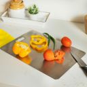 10club Steel Chopping Board for Kitchen Large (35CM X 25CM X 1.2MM)...