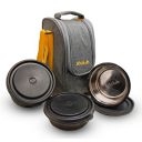 10Club Steel Insulated Lunch Box with Bag | Airtight Containers  (650 ml, 475 ml, 350 ml) |Set of 3...