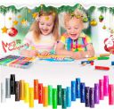 (10g) - MayMoi Washable Tempera Paint Sticks Non-Toxic, Quick Drying & No Mess Paint Sticks for Kids (24 Bright Colours, 10g)...