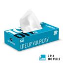 10on Lite Soft Facial Tissues - Large Size - 2 Ply, 100 Pulls ,Size 20 x 20 cms...