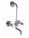 10X Brass Wall Mixer 2 in 1 for Bathroom WM-71143 with Provision for Overhead Shower with Long Bend...