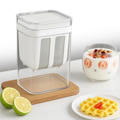 1100ml Greek Yogurt Maker & Hung Curd Maker with Lid
