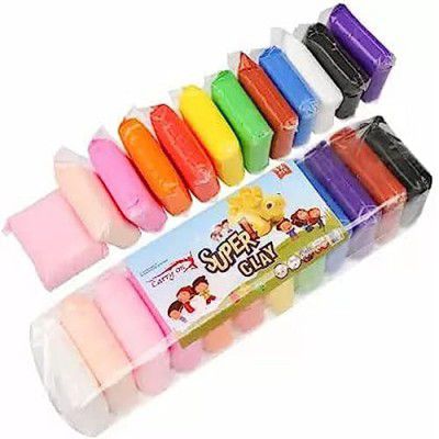 12 Different Color Foam Clay with Tools, Pack of 12