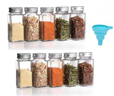 120 ML | Glass Spice Jars with Lids,Spices & Seasonings Sets Organizer Spice Containers