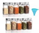 120 ML | Glass Spice Jars with Lids,Spices & Seasonings Sets Organizer Spice Containers...