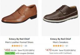 Extacy By Red Chief Mens Leather Upto 
