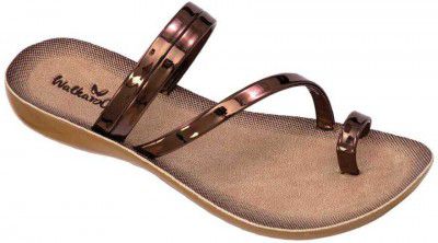WALKAROO Women Copper Flats Sandal 