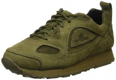 Woodland Mens Olive Green Leather 