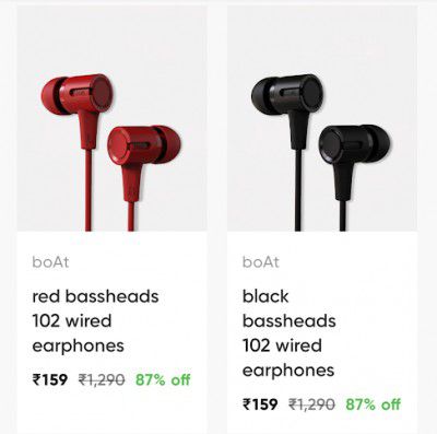 CRED Loot | boAt Bassheads 102 Wired 