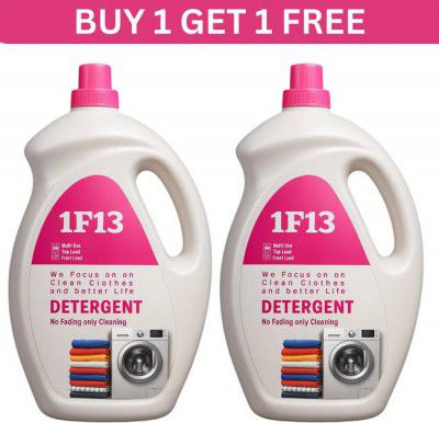 1F13 super fluff liquid detergent, Front/top load washing detergent, Fresh Liquid Detergent  (2 x 5 L)