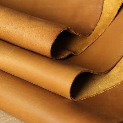 1mm Thick BOVINE 21x21 in / 54x54 cm Leather Fabric for Dress | Leather Fabric for Sofa Set | Leather Fabric for Craft | Leather Fabric for Clothing | Leather Fabric for Clothes | (British Tan)
