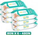 1st Step Baby Wet Wipes Enriched With Aloe-Vera And Jojoba Oil (Pack Of 6)  (480 Wipes)...