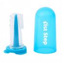 1st Step Silicone Finger Brush with Drying Rack(Blue)...