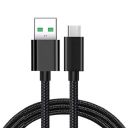 2.4 A Type C Fast Charge and sync Data Transfer Cable, 1.2 Meters, Thick 7 mm OD, Pure Copper (Nylon Braided Material)...