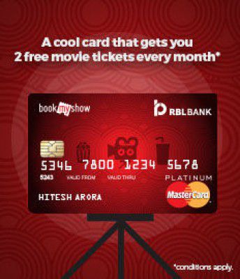Bookmyshow: 2 Free Movie Tickets With RBL Bank Every Month