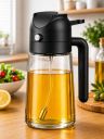 2-in-1 500ml Glass Oil Dispenser & Spray Bottle ...