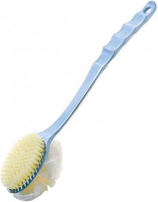 2-in-1 Back Body Brush with Loofah & Bristles – Long Handle Shower Scrubber