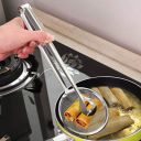 2 in 1 Fry Tool Filter Spoon with Clip,Oil Frying BBQ Filter Stainless Steel Mesh Strainer Kitchen Tool Collapsible Strainer (Steel Pack of 1)...