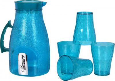2 L Water Jug whit beautiful 4 piece glasses set for juice