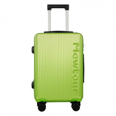 20 Inch Green ABS Zippered Luggage Set, 360° Spinner Wheels, TSA Lock Hard Suitcase