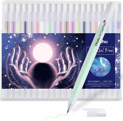 20PCS 10 Colours White gel pen for sketching, Ohuhu white gel pen for artist