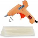 20W 20 WATT 7MM HOT MELT Glue Gun with ON Off Switch and LED Indicator (Free 10 Transparent Glue Sticks)...