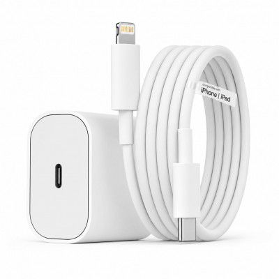 20W Original Type C Charger with USB C to Lightning Cable [2Yrs Warranty,MFI Certified] 