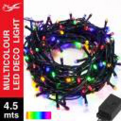24 ENERGY 14 LEDs 4.5 m Multicolor Flickering, Steady Bulb Rice Lights  (Pack of 1)