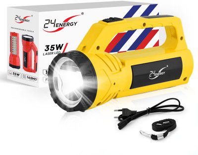 24 ENERGY Duo Hand Torch Light Torch (Yellow, 19 cm, Rechargeable)