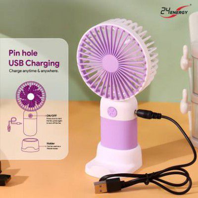 24 ENERGY Wind Blast Compact USB Mini Fan  Purple USB Fan  (Purple)